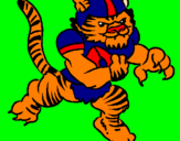Coloring page Tiger player painted bydaniel