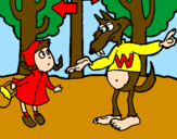 Coloring page Little red riding hood 5 painted byDennisse