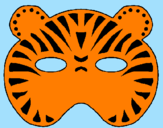 Coloring page Tiger painted byTay