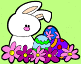 Coloring page Easter Bunny painted bykrismay