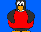 Coloring page Penguin painted byDennisse