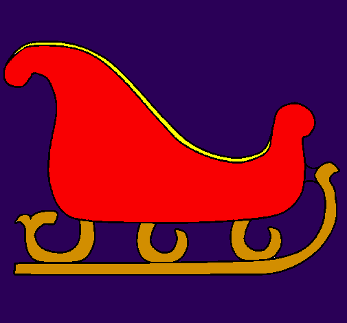 Coloring page Sleigh painted byveronica