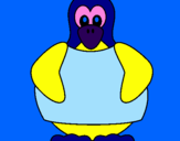 Coloring page Penguin painted bykhrist