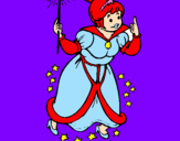 Coloring page Fairy godmother painted byayn sybella