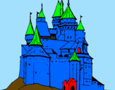 Coloring page Medieval castle painted bypatu