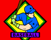 Coloring page Baseball logo painted bylisa