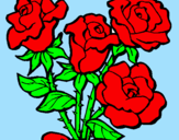 Coloring page Bunch of roses painted byBrooke Lindsey E.