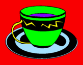 Coloring page Cup of coffee painted byanonymous