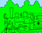 Coloring page Locomotive painted bymax