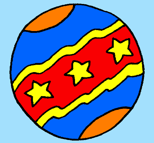 Coloring page Big ball painted byLudovica