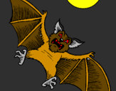 Coloring page Dog-like bat painted byHolly