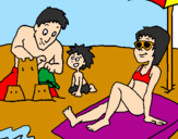Coloring page Family vacation painted bymavi