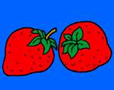 Coloring page strawberries painted byjhon