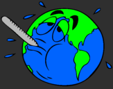Coloring page Global warming painted byindian