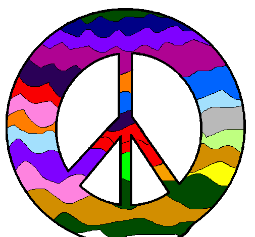 Coloring page Peace symbol painted bycolby jacquier