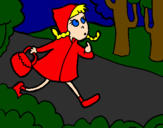 Coloring page Little red riding hood 4 painted byALEX HOWARD