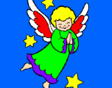 Coloring page Little angel painted bySAXCARET