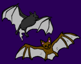 Coloring page A pair of bats painted byjessieca