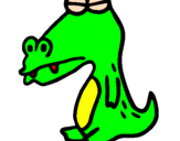 Coloring page Crocodile with eyes shut painted byharry4717