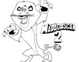 Coloring page Madagascar 2 Alex painted bylion