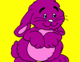Coloring page Affectionate rabbit painted byanna