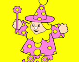 Coloring page Little witch painted bydarielys