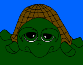 Coloring page Turtle painted byL.J.