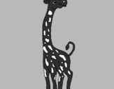 Coloring page Giraffe painted byMarga