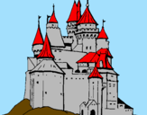 Coloring page Medieval castle painted byluka