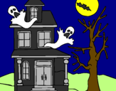 Coloring page Ghost house painted byAlmanda