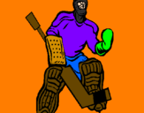Coloring page Goaltender painted by david  