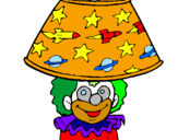 Coloring page Lamp clown painted byanna