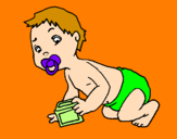 Coloring page Baby painted byalba