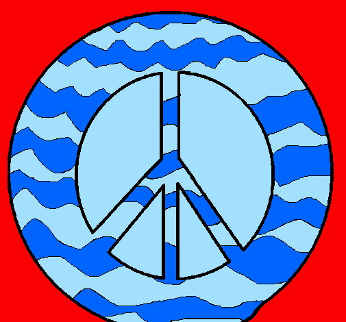 Coloring page Peace symbol painted byJonas
