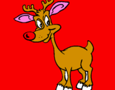 Coloring page Young reindeer painted byyani2004