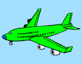 Coloring page Passenger plane painted byMaIIna