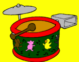 Coloring page Drums painted byRosalea