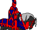 Coloring page Knight on horseback painted byYour worste nite mare