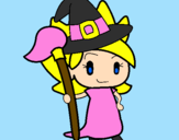 Coloring page Witch Turpentine painted bywitch