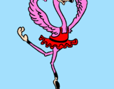 Coloring page Ballet ostrich painted byDennisse