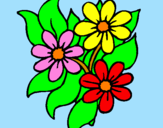 Coloring page Little flowers painted bylisa