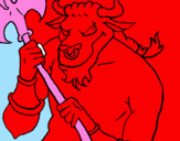 Coloring page Minotaur painted byanonymous