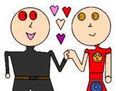 Coloring page Couple in love painted byIEVA 