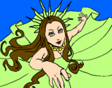 Coloring page New York princess painted byThe God Of Freedom