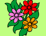 Coloring page Little flowers painted byMarga