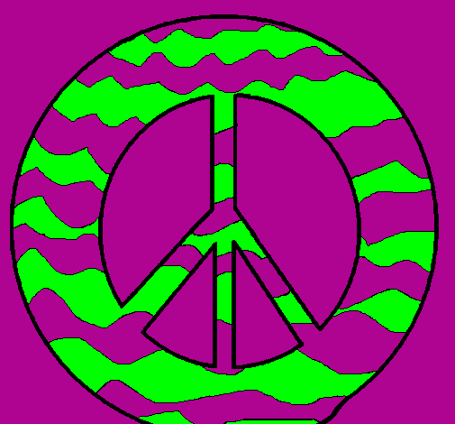 Coloring page Peace symbol painted byfranco