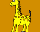 Coloring page Giraffe painted bylala