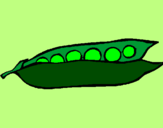 Coloring page peas painted byLana