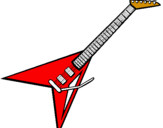 Coloring page Electric guitar II painted by cjmw