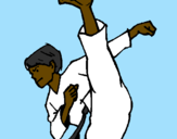 Coloring page Karate kick painted byDominique